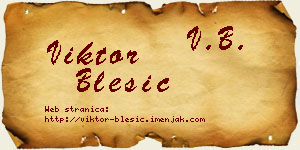 Viktor Blesić vizit kartica